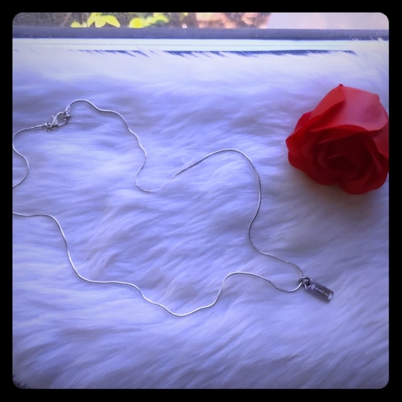 Coach Hangtag Charm Silver Plated Necklace New - Picture 7 of 8